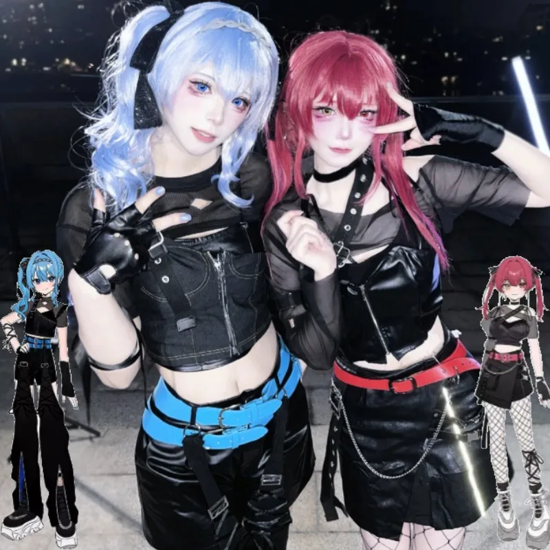 VTuber Suisei Marine Cosplay Set Star Pattern Choker Short Marine Coat Tricorn Hat Mesh Gloves High Boots For Halloween Party
VTuber Suisei Marine Cosplay Set Star Pattern Choker Short Marine Coat Tricorn Hat Mesh Gloves High Boots For Halloween Party