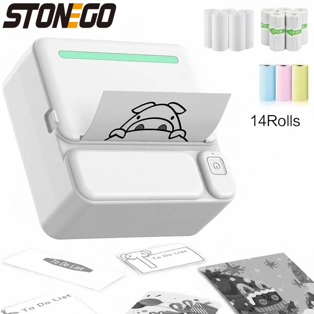 Портативный мини-принтер с наклейками Bluetooth, термобелье, для фотографий, заметок, дневников, идеально подходит для учебы с 5 рулонами в комплекте
Портативный мини-принтер с наклейками Bluetooth, термобелье, для фотографий, заметок, дневников, идеально подходит для учебы с 5 рулонами в комплекте