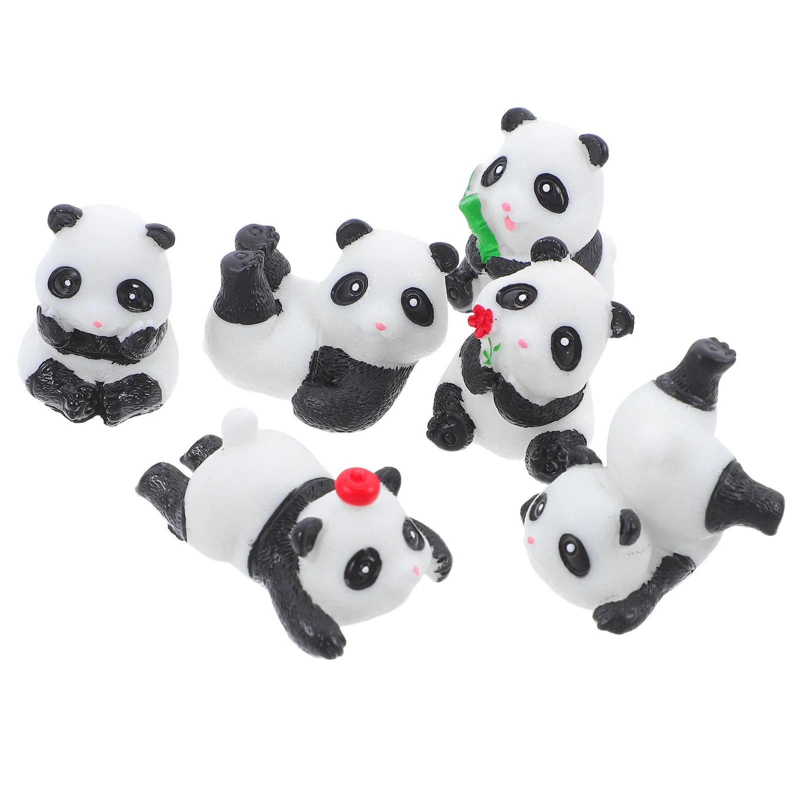 6 Pcs Miniature Panda Figures Resin Micro Landscape Desk Decor Accessories Cute Animal Statues Gardening
6 Pcs Miniature Panda Figures Resin Micro Landscape Desk Decor Accessories Cute Animal Statues Gardening