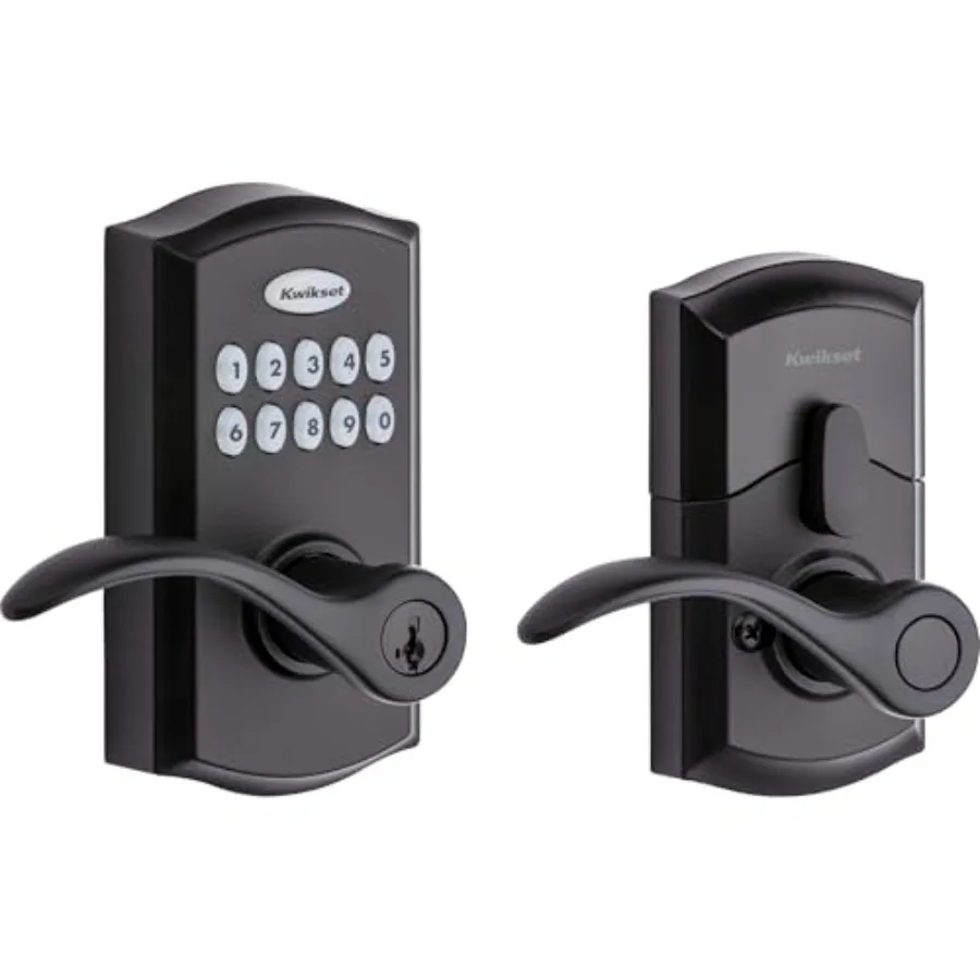 Light commercial electronic lever with 10-button keypad, matte black finish, keyless entry, 3-year battery life, high traffic d
Light commercial electronic lever with 10-button keypad, matte black finish, keyless entry, 3-year battery life, high traffic d