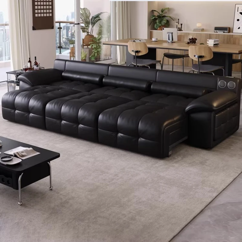 Adjustable leather sofa, electric living room, multi-functional chaise longue, remote control telescopic, lying flat
Adjustable leather sofa, electric living room, multi-functional chaise longue, remote control telescopic, lying flat