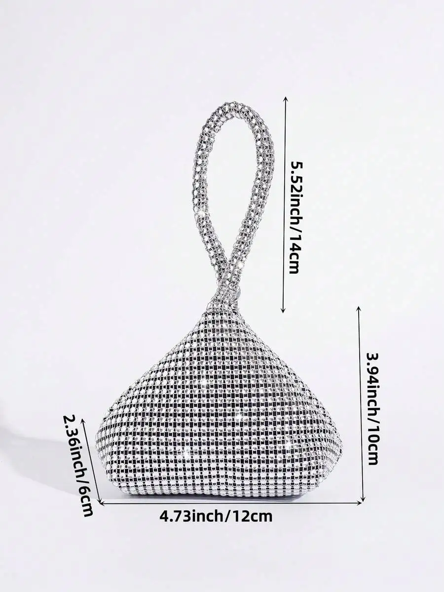 Mini Rhinestone Clutch Bag Unique Shape Party Wristlet Handbag For Women
Mini Rhinestone Clutch Bag Unique Shape Party Wristlet Handbag For Women