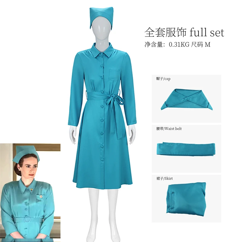Ratched Nurse Mildred Cosplay Costume Daily Nurse Dress Woman's Blue Dress Halloween Cos Show Outfit
Ratched Nurse Mildred Cosplay Costume Daily Nurse Dress Woman's Blue Dress Halloween Cos Show Outfit