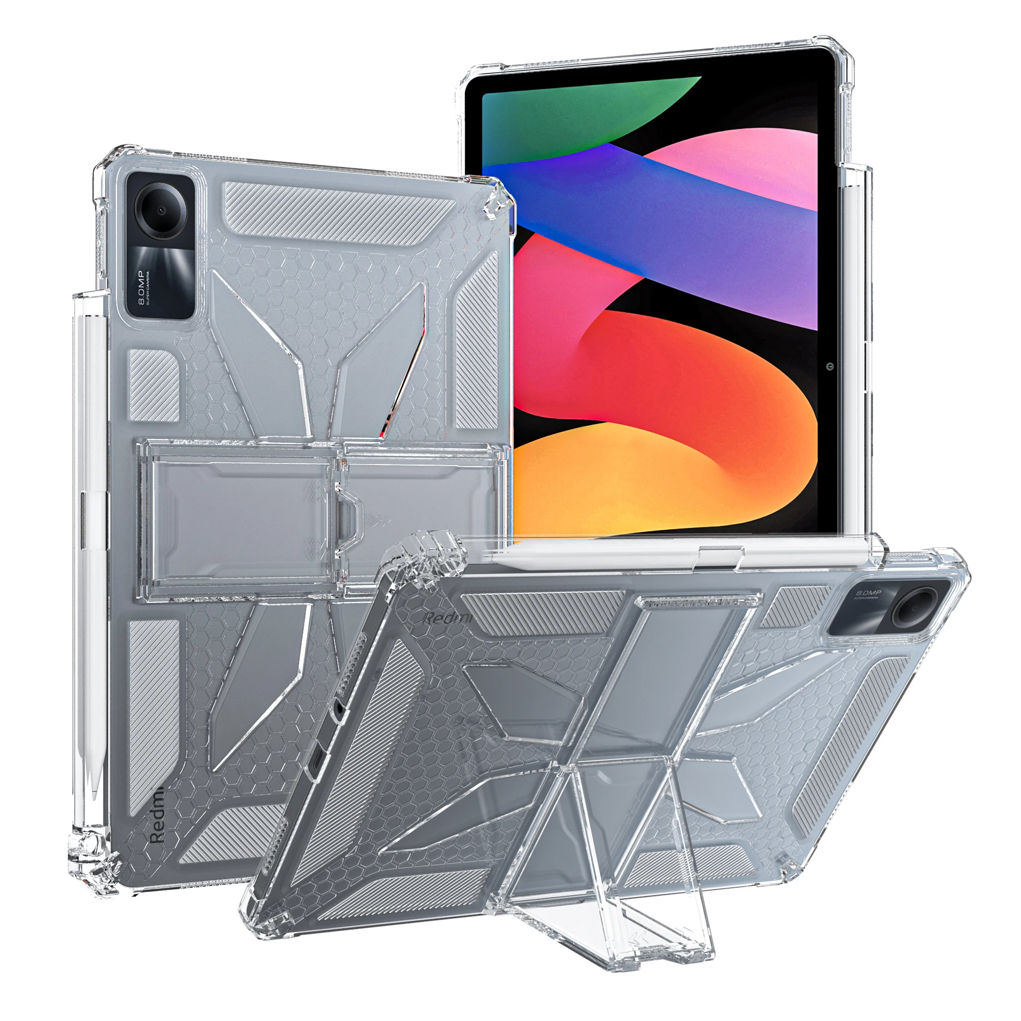 Чехол с подставкой для Redmi Pad SE 11 дюймов, 2023, прозрачный мягкий силиконовый чехол из ТПУ, противоударный чехол с гнездом для ручки
Чехол с подставкой для Redmi Pad SE 11 дюймов, 2023, прозрачный мягкий силиконовый чехол из ТПУ, противоударный чехол с гнездом для ручки