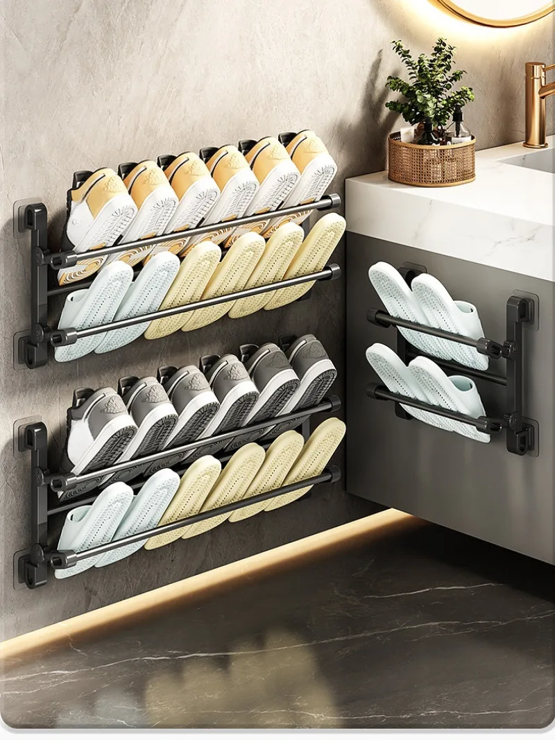 Bathroom punched velvet slippers rack wall mounted wall simple door shoe rack bathroom wall shoe cabinet door storage rack
Bathroom punched velvet slippers rack wall mounted wall simple door shoe rack bathroom wall shoe cabinet door storage rack