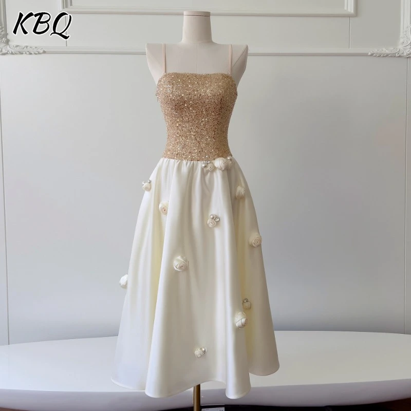 KBQ French Hir Color Dpliced Appliques Aline Dresses For Women Square Collar Sleeveless High Waist Temperament Dress Female New
KBQ French Hir Color Dpliced Appliques Aline Dresses For Women Square Collar Sleeveless High Waist Temperament Dress Female New