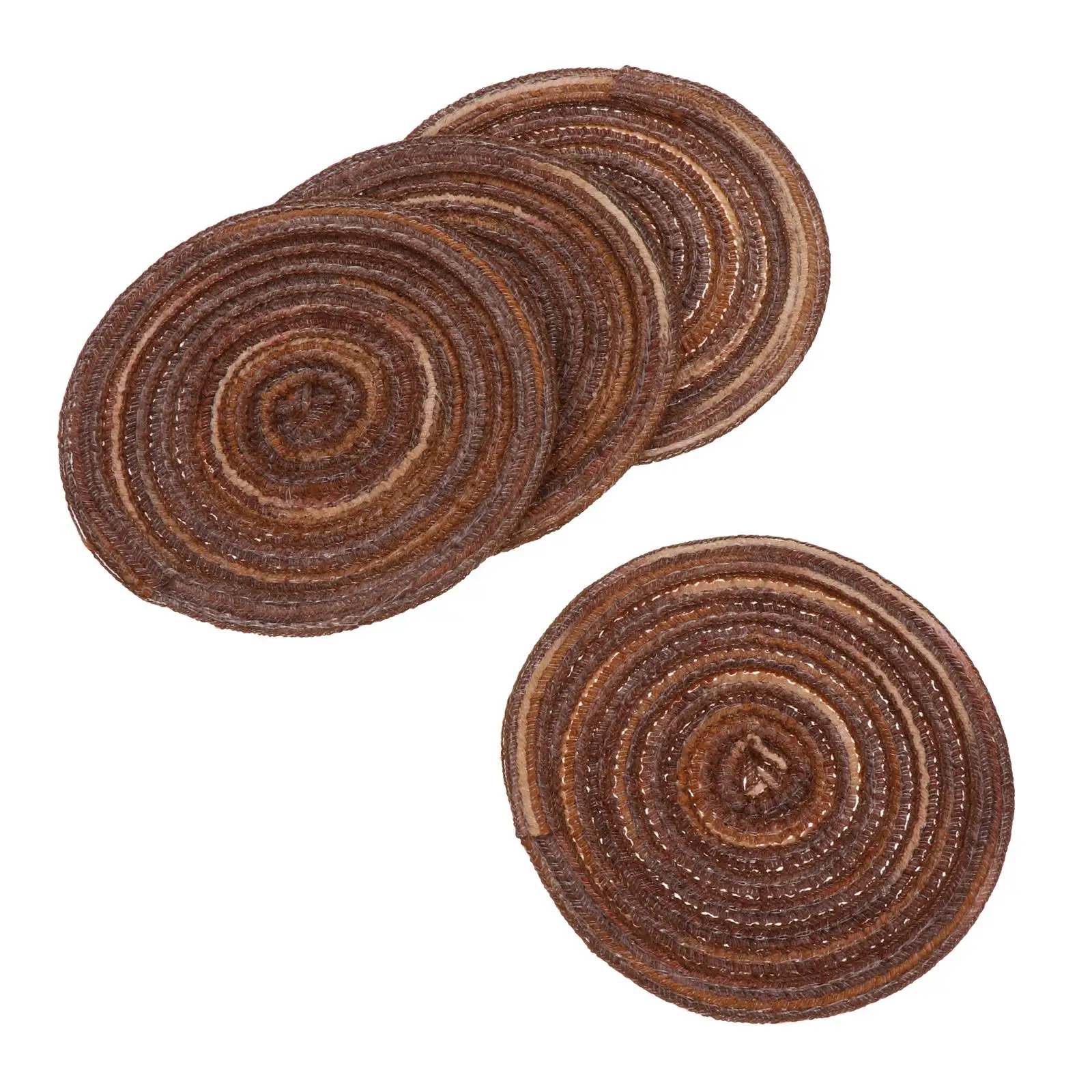4 Pcs Round Placemats Brown Woven Insulation Pads for Home Office Lovely Mat Plate Pad Bohemian Design Craftsmanship
4 Pcs Round Placemats Brown Woven Insulation Pads for Home Office Lovely Mat Plate Pad Bohemian Design Craftsmanship