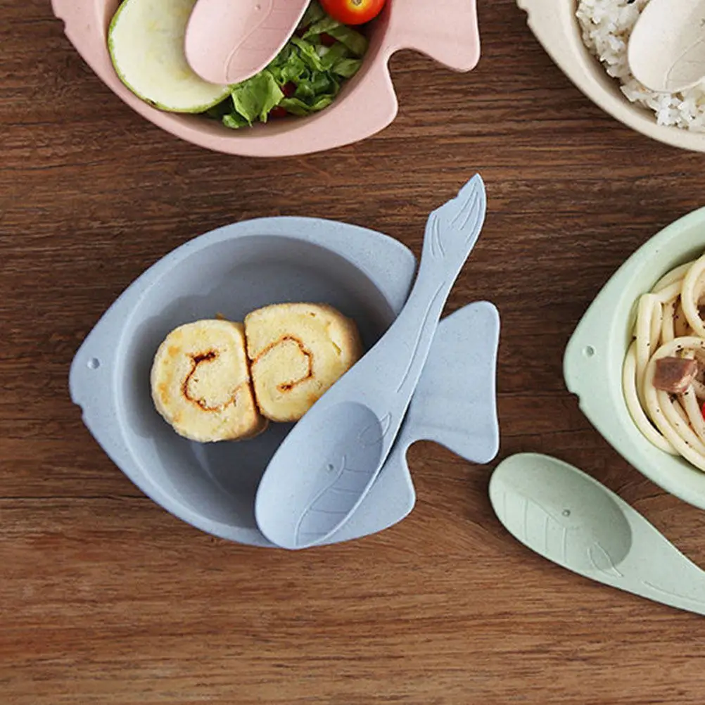 1Set Unbreakable Fish Shaped Cereal Bowl with Spoon Wheat Straw Material Rounded Large Mouth Thickened Bottom Stackable
1Set Unbreakable Fish Shaped Cereal Bowl with Spoon Wheat Straw Material Rounded Large Mouth Thickened Bottom Stackable