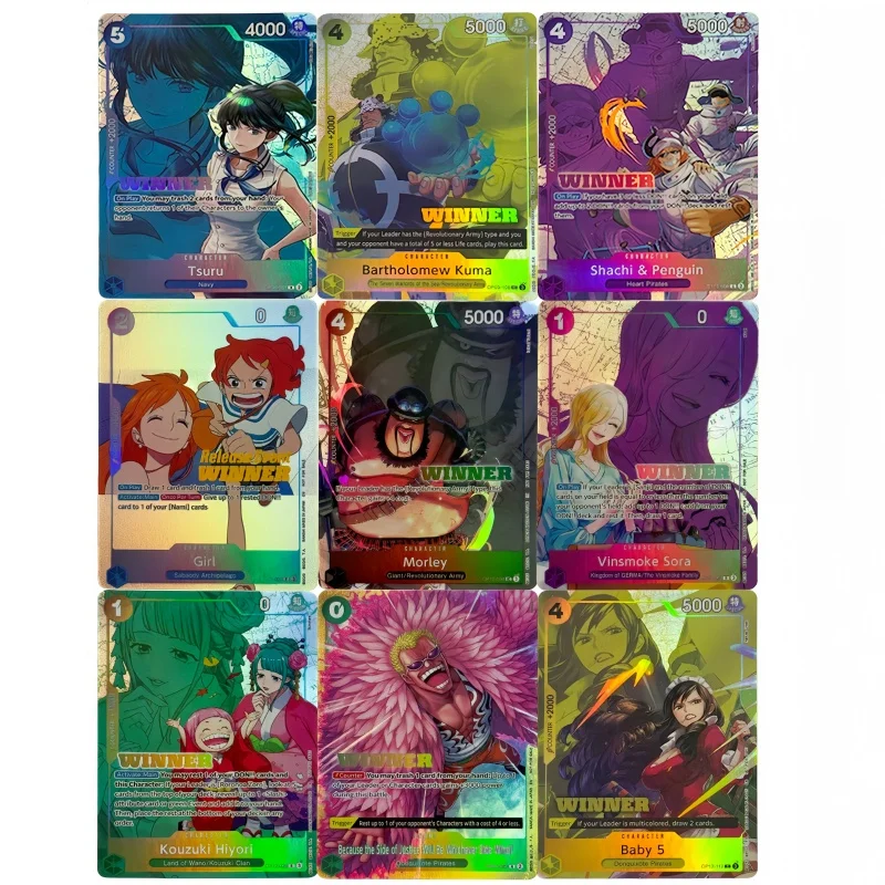 Коллекционная карта One Piece US Version Winner PROMO Diy Donquixote Pirates Winner Prize Card OPCG Kouzuki Hiyori Baby 5 для аниме-игр
Коллекционная карта One Piece US Version Winner PROMO Diy Donquixote Pirates Winner Prize Card OPCG Kouzuki Hiyori Baby 5 для аниме-игр
