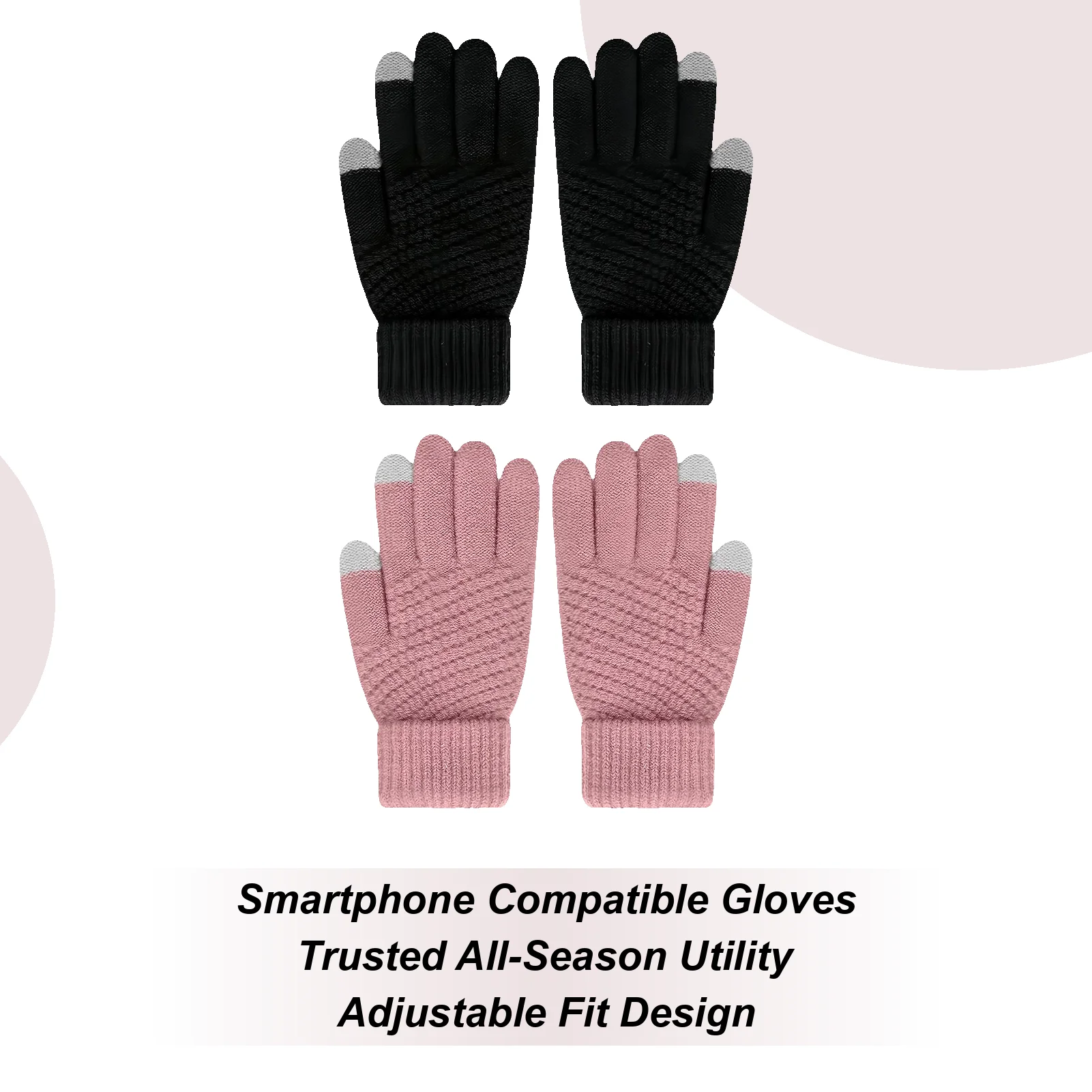 Женские зимние перчатки с сенсорным экраном и эластичными манжетами, теплые перчатки для женщин в холодную погоду для бега, спорта, вождения, верховой езды, кемпинга
Женские зимние перчатки с сенсорным экраном и эластичными манжетами, теплые перчатки для женщин в холодную погоду для бега, спорта, вождения, верховой езды, кемпинга