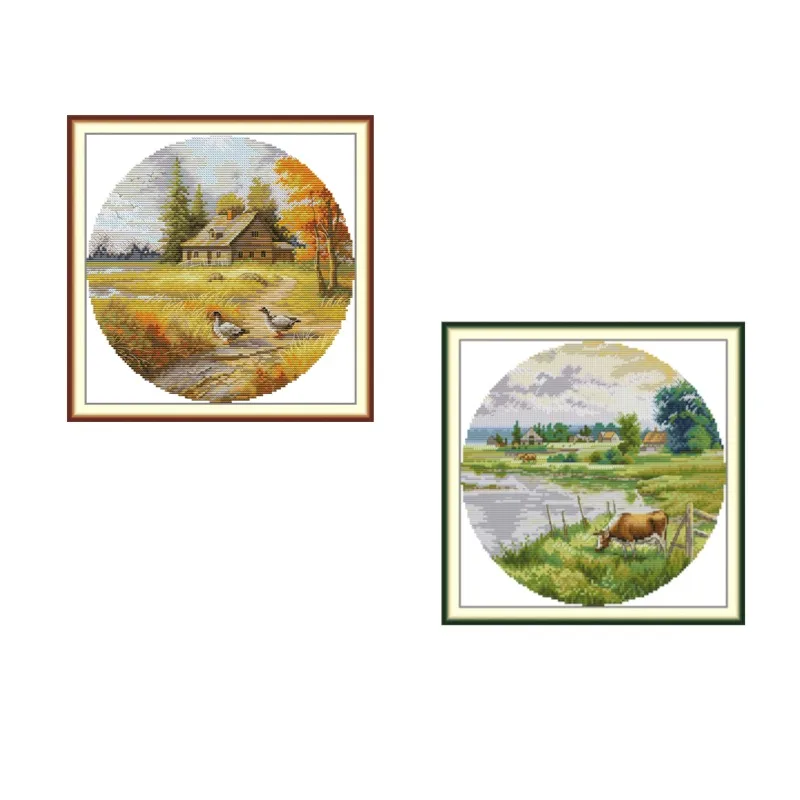 Cross Stitch Kit Joy Sunday HD Pattern Printed Fabric Aida 16/14/11CT DIY Embroidery Kit Country Life-Wild Geese&Dairy Cows
Cross Stitch Kit Joy Sunday HD Pattern Printed Fabric Aida 16/14/11CT DIY Embroidery Kit Country Life-Wild Geese&Dairy Cows