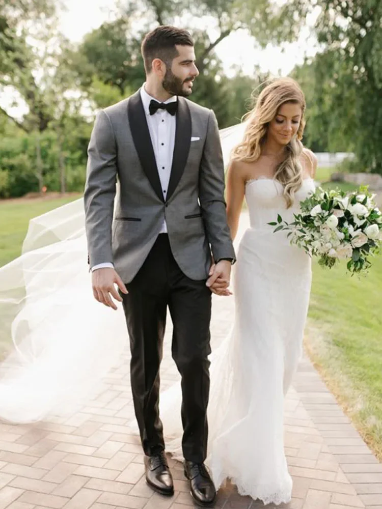 Elegant Grey Jacket Black Pant Formal Wedding Men Suits Groom Tuxedo Slim Fit Blazer Hombre High Quality 2 Piece Costume Homme
Elegant Grey Jacket Black Pant Formal Wedding Men Suits Groom Tuxedo Slim Fit Blazer Hombre High Quality 2 Piece Costume Homme