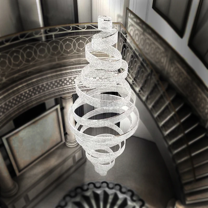 Modern Staircase Crystal Chandeliers For Living Room Lobby Luxury Ring Lights Large Home Decor Lighting Fixture Led Cristal Lamp
Modern Staircase Crystal Chandeliers For Living Room Lobby Luxury Ring Lights Large Home Decor Lighting Fixture Led Cristal Lamp