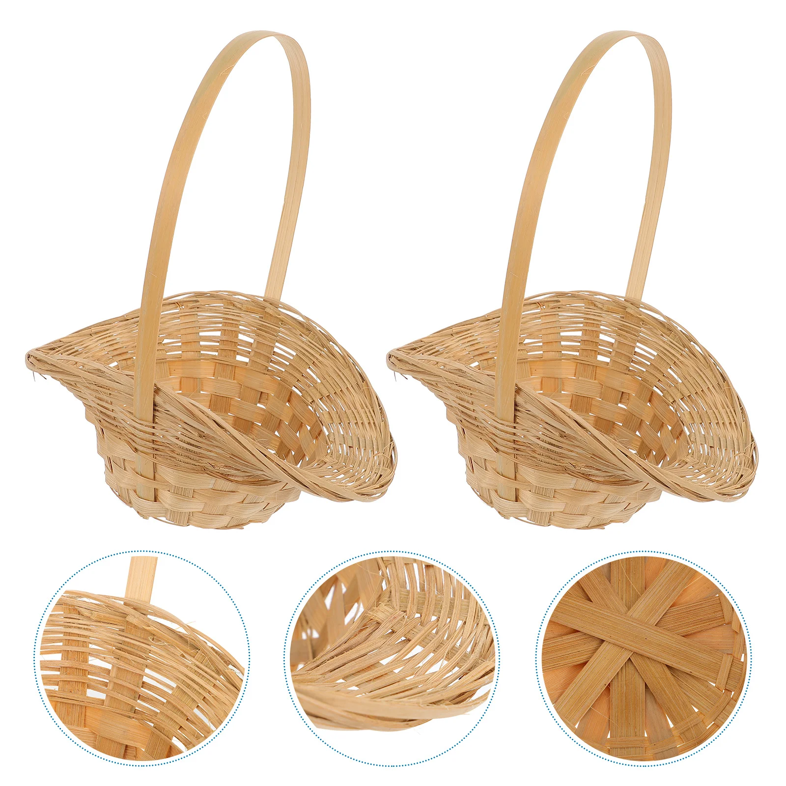 2Pcs Bamboo Woven Basket Handheld Fruit Flower Storage Decor Premium Snack Bread Holder Portable Multi-Functional Home
2Pcs Bamboo Woven Basket Handheld Fruit Flower Storage Decor Premium Snack Bread Holder Portable Multi-Functional Home