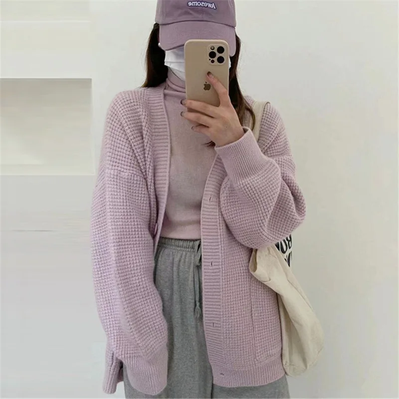 Fashion Women Cardigan Sweater Spring Autumn New Korean Loose Mid-length Sarm Knitting Sweater Casual Cardigans Women Tops
Fashion Women Cardigan Sweater Spring Autumn New Korean Loose Mid-length Sarm Knitting Sweater Casual Cardigans Women Tops