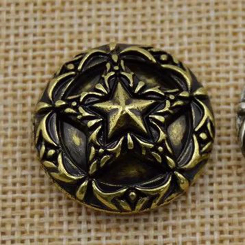 Leather craft hardware accessories DIY hand-sewn leather decorative buckle 3D Texas star hardware accessories 25mmSet of 2 items
Leather craft hardware accessories DIY hand-sewn leather decorative buckle 3D Texas star hardware accessories 25mmSet of 2 items