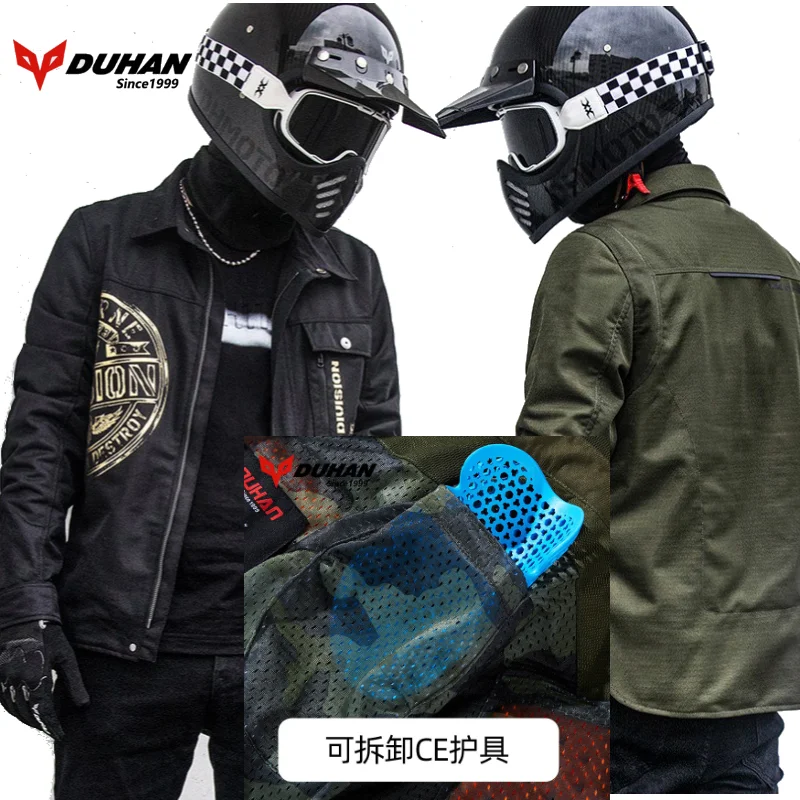 DUHAN Motorcycle Jackets the four seasons Vintage Motorcycle Cycling Clothing Wear Resistant Reflective Moto equipment
DUHAN Motorcycle Jackets the four seasons Vintage Motorcycle Cycling Clothing Wear Resistant Reflective Moto equipment