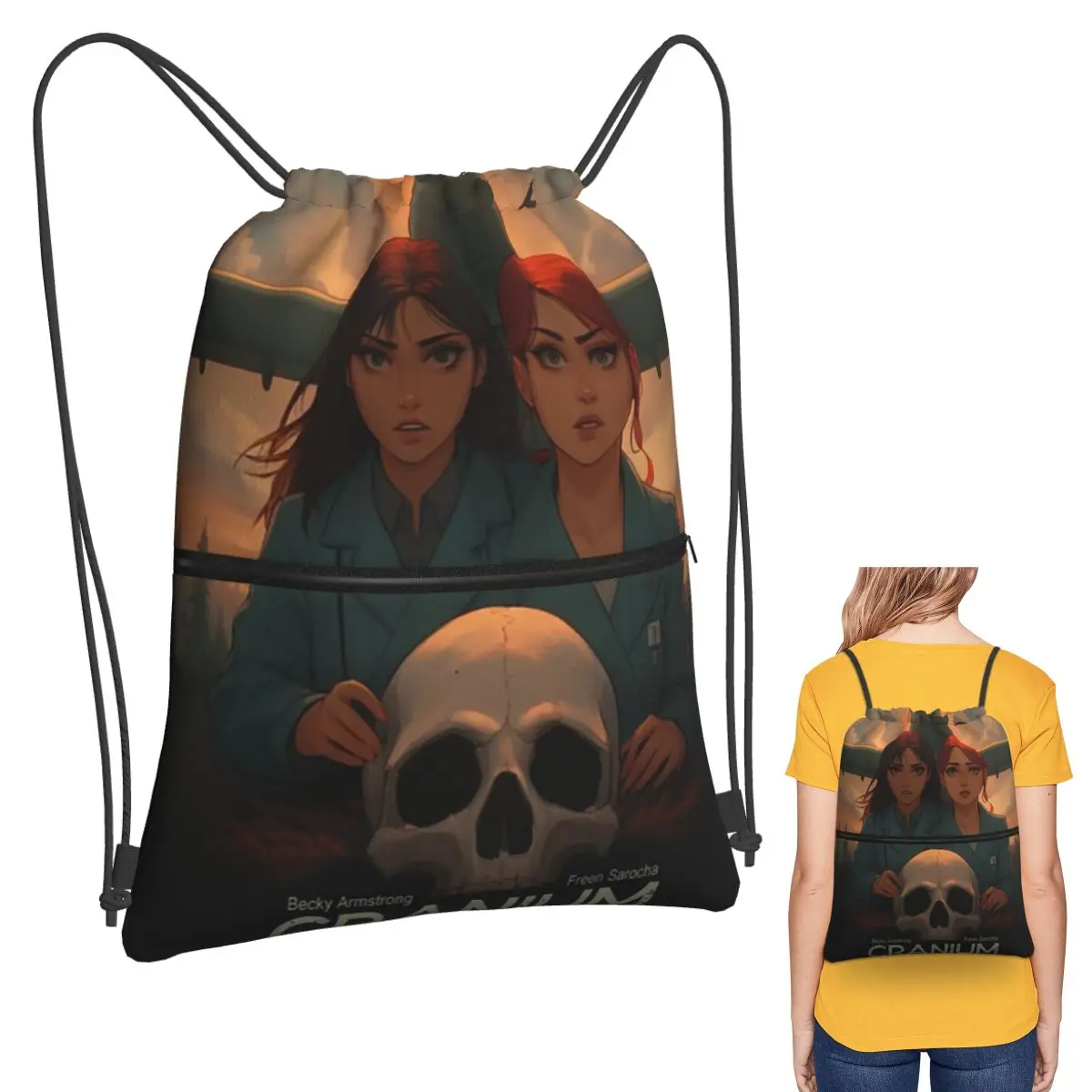 Cranium Freenbecky Poster Backpacks Casual Drawstring Bags Sports Bag Book Bags for Travel Students
Cranium Freenbecky Poster Backpacks Casual Drawstring Bags Sports Bag Book Bags for Travel Students