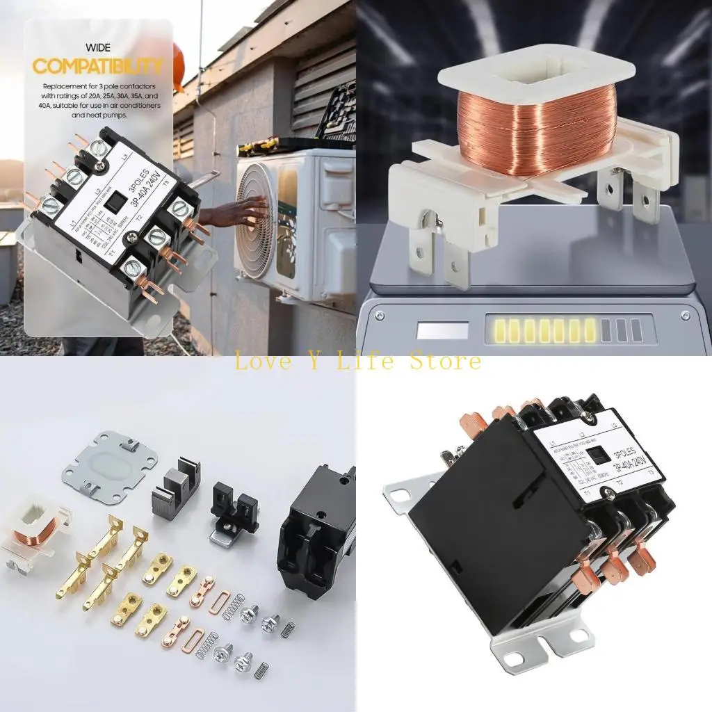 L74C Сильноточный контактор 3P 40A Катушки 220 В 3-фазный контактор HVAC Простая установка для тепловых насосов систем
L74C Сильноточный контактор 3P 40A Катушки 220 В 3-фазный контактор HVAC Простая установка для тепловых насосов систем