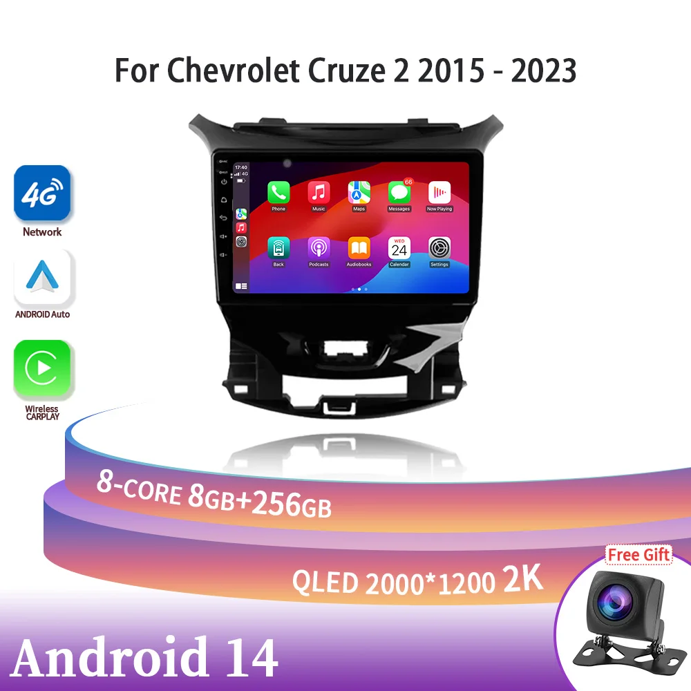 Car Radio Multimedia Navigation 4G GPS 2DIN Android 14 For Chevrolet Cruze 2 2015-2023 Screen Head Unit Wireless Carplay Stereo
Car Radio Multimedia Navigation 4G GPS 2DIN Android 14 For Chevrolet Cruze 2 2015-2023 Screen Head Unit Wireless Carplay Stereo