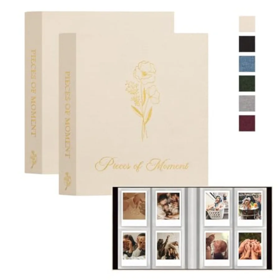 Aesthetic Polaroid Photo Album Book 2 Pack, Mini 208 Pockets 2x3 inch Polaroid Film Picture Album for Fujifilm Instax Mini 7s 8
Aesthetic Polaroid Photo Album Book 2 Pack, Mini 208 Pockets 2x3 inch Polaroid Film Picture Album for Fujifilm Instax Mini 7s 8