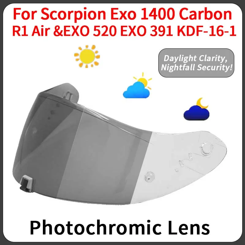 Photochromic Visor for Scorpion Exo 1400 Carbon, R1 & EXO 520 Motorcycle Helmet Lens Visor Plating Uv Protection Lens Faceshield
Photochromic Visor for Scorpion Exo 1400 Carbon, R1 & EXO 520 Motorcycle Helmet Lens Visor Plating Uv Protection Lens Faceshield