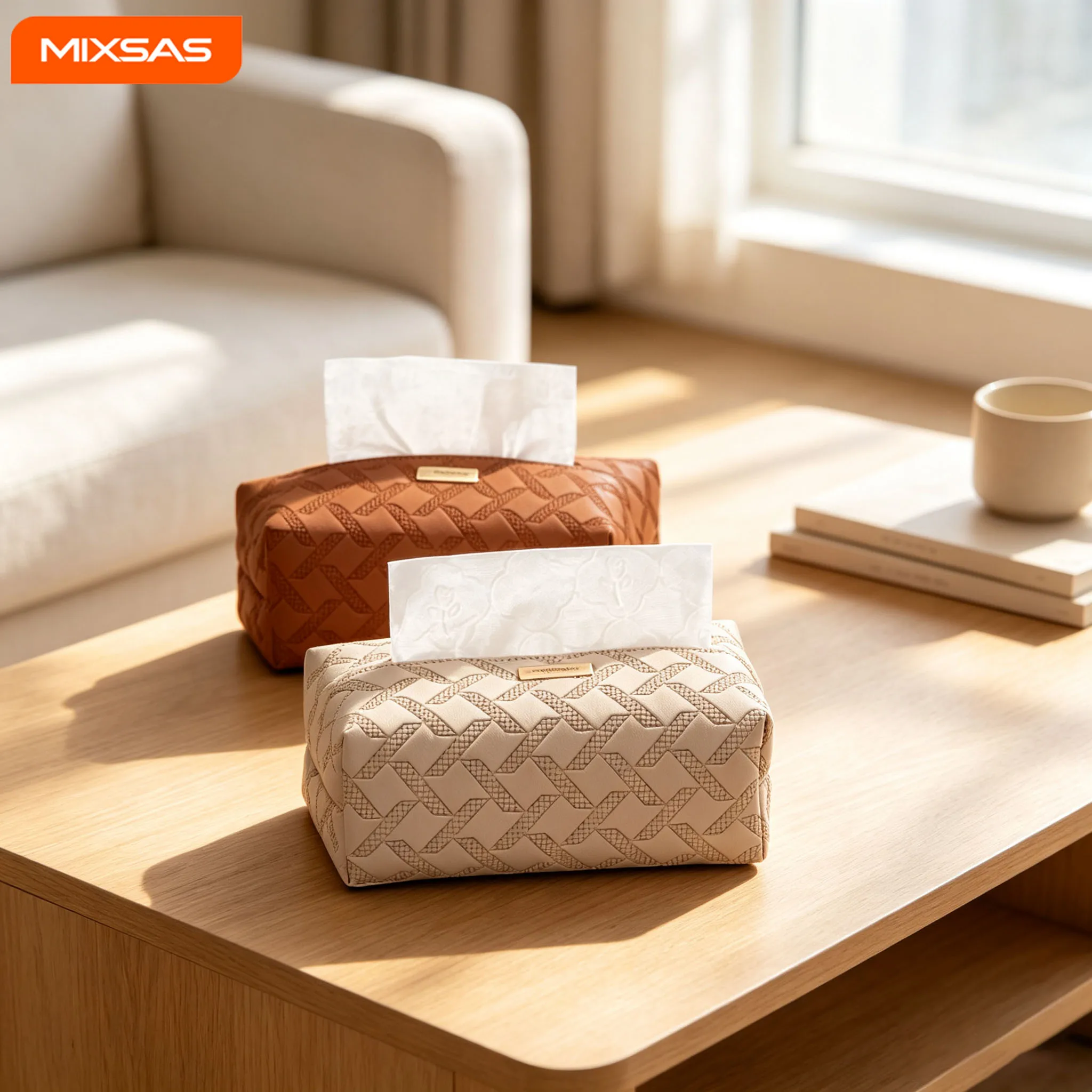 MIXSAS Luxury Leather Napkin Tissue Box Cover Foldable Paper Holder Modern Minimalist Print Design Desktop Tabletop Decoration
MIXSAS Luxury Leather Napkin Tissue Box Cover Foldable Paper Holder Modern Minimalist Print Design Desktop Tabletop Decoration