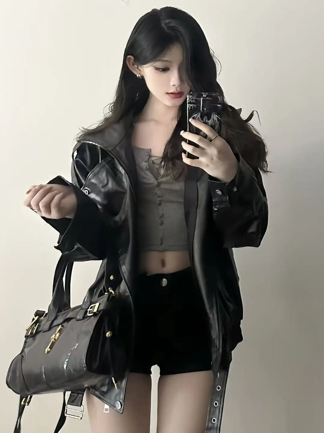 Biker Jackets Womens Jacket Ivory Leather Checkered Notched Collar Sexy Minimalist Professional Office Elegant Halloween Popular
Biker Jackets Womens Jacket Ivory Leather Checkered Notched Collar Sexy Minimalist Professional Office Elegant Halloween Popular