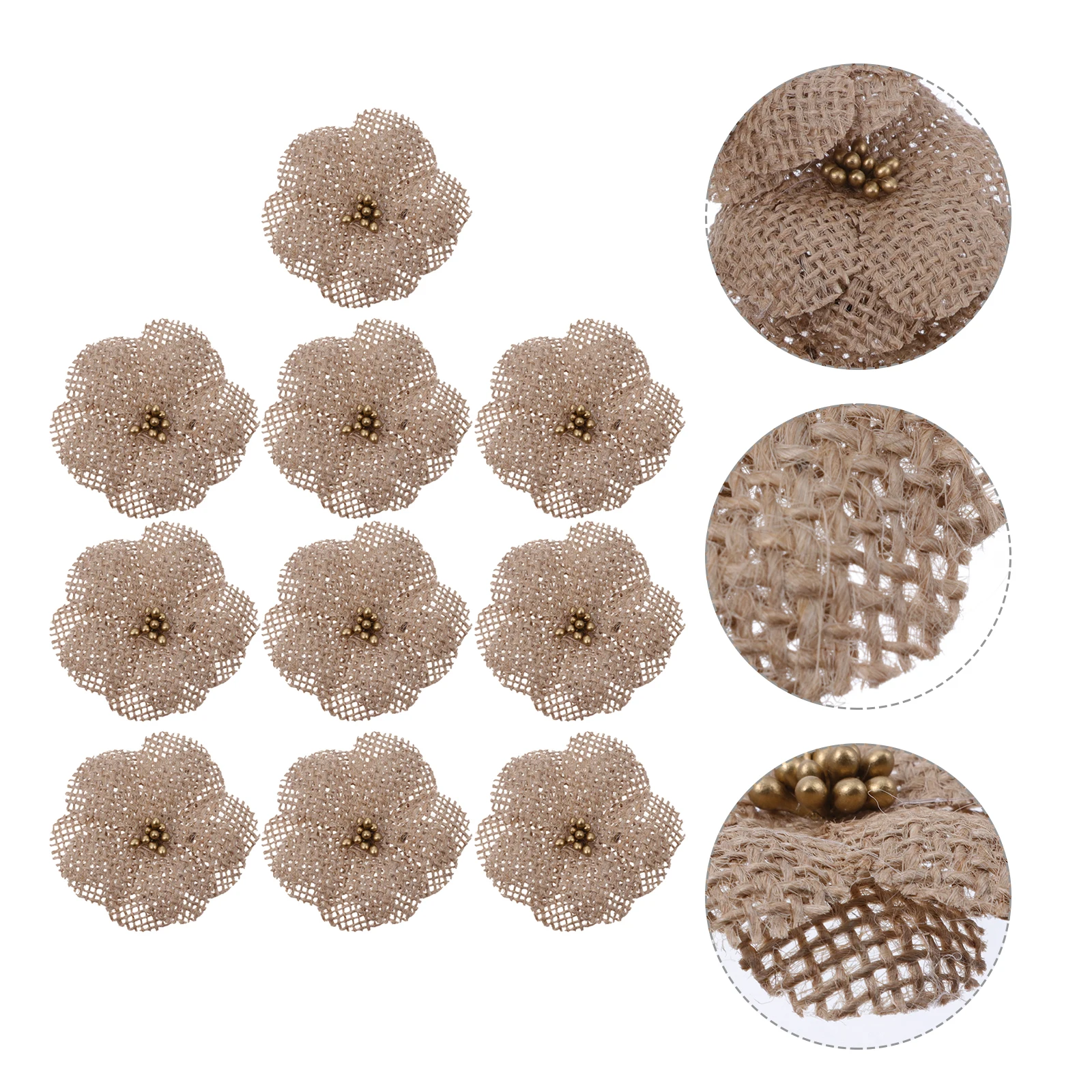 10pcs Handmade Burlap Decor Jute Flowers Decoration Diy Craft Wedding Festival Party Linen Flower Ornament Artificial Rustic
10pcs Handmade Burlap Decor Jute Flowers Decoration Diy Craft Wedding Festival Party Linen Flower Ornament Artificial Rustic