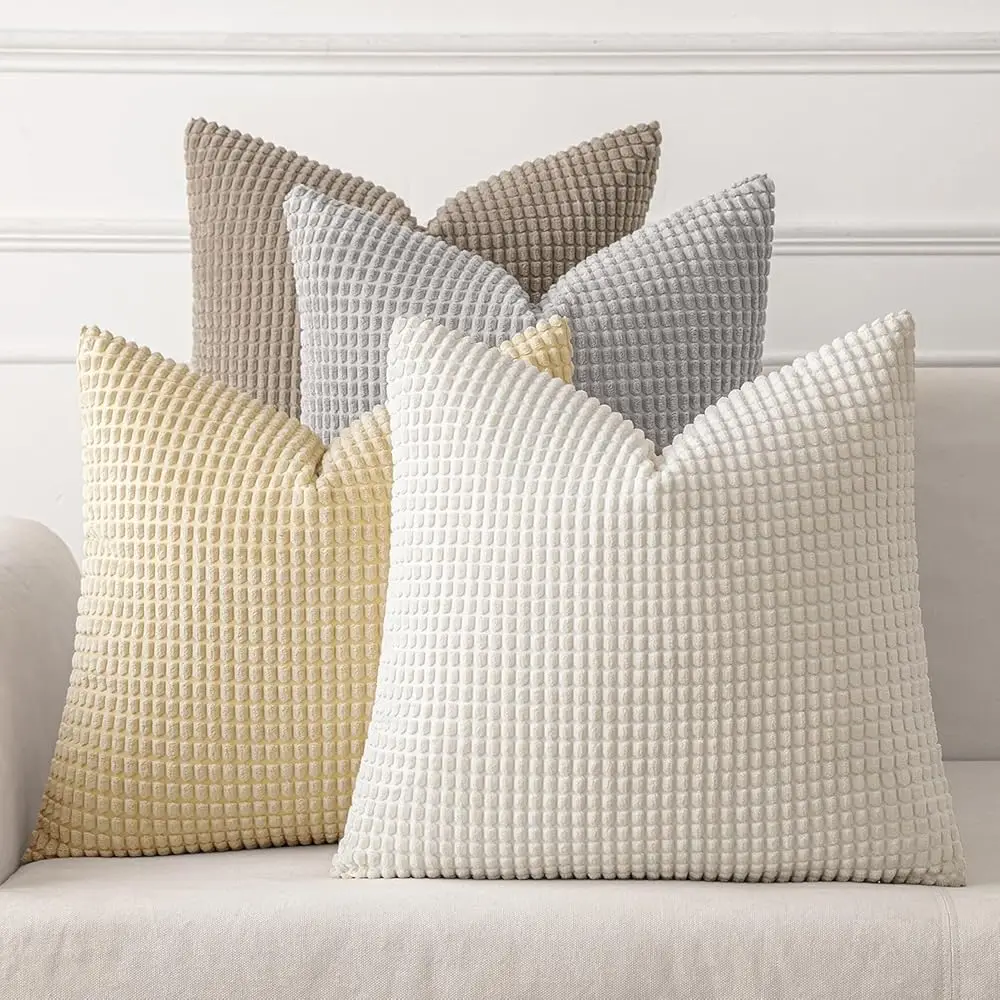 Neutral Harmony Decorative Pillow Covers 18X18 H Set Of 4 Rustic Farmhouse Boho Soft Throw Pillows Corduroy Couch Pillowcases
Neutral Harmony Decorative Pillow Covers 18X18 H Set Of 4 Rustic Farmhouse Boho Soft Throw Pillows Corduroy Couch Pillowcases