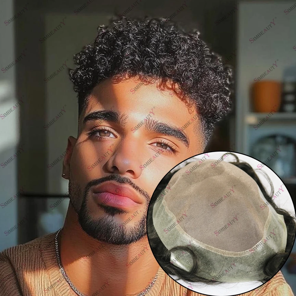 PU Edge Mono Durable Natural Hairline European Human Hair Male Hair Replacement System for Baldness 15mm Afro Curly Hair Toupee
PU Edge Mono Durable Natural Hairline European Human Hair Male Hair Replacement System for Baldness 15mm Afro Curly Hair Toupee