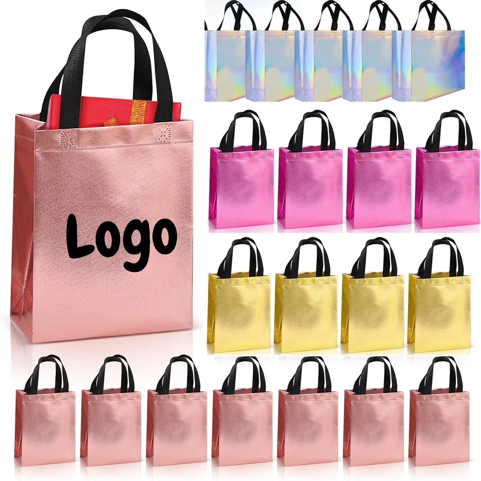 Pink Gold Gift Bag Packaging Custom Logo Present Boxes Reusable Christmas Packages with handle,perfect as wedding birthday Party
Pink Gold Gift Bag Packaging Custom Logo Present Boxes Reusable Christmas Packages with handle,perfect as wedding birthday Party