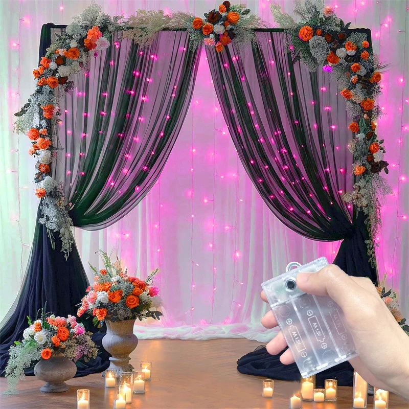 Curtain String Lights 8 Modes Holiday LED Light Wedding Bedroom Party Festival Anniversary Celebration Decor AA Battery Powered
Curtain String Lights 8 Modes Holiday LED Light Wedding Bedroom Party Festival Anniversary Celebration Decor AA Battery Powered
