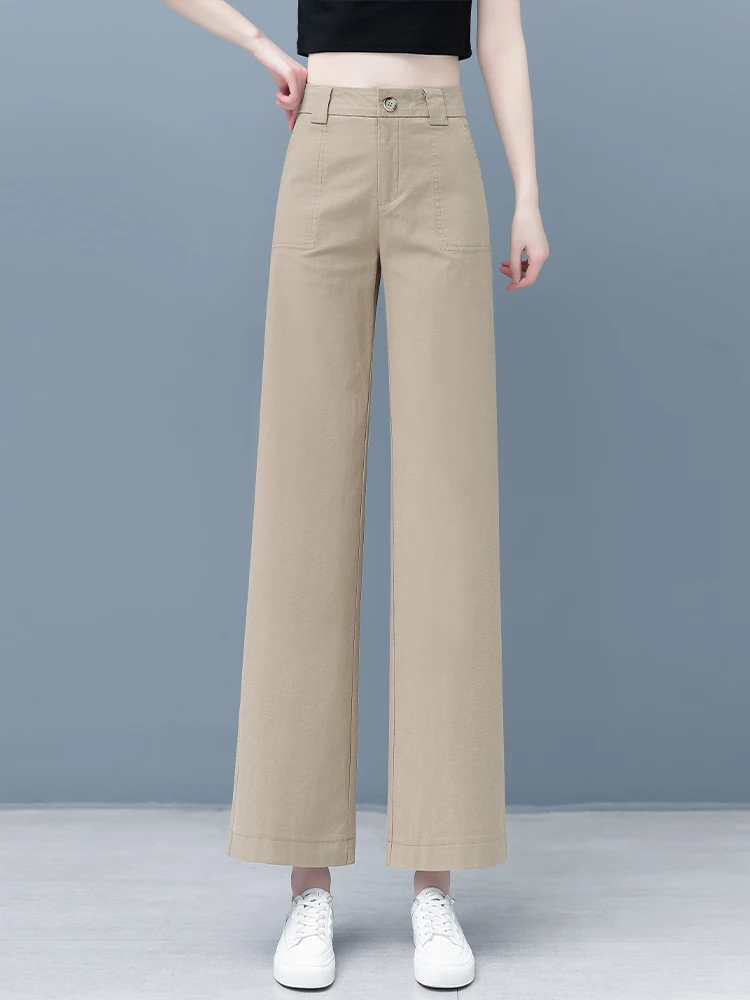 High Waist Slim Wide Leg Pants Women's Summer Thin Loose Slimming Small Size Nine Points Casual Straight Leg Pants
High Waist Slim Wide Leg Pants Women's Summer Thin Loose Slimming Small Size Nine Points Casual Straight Leg Pants