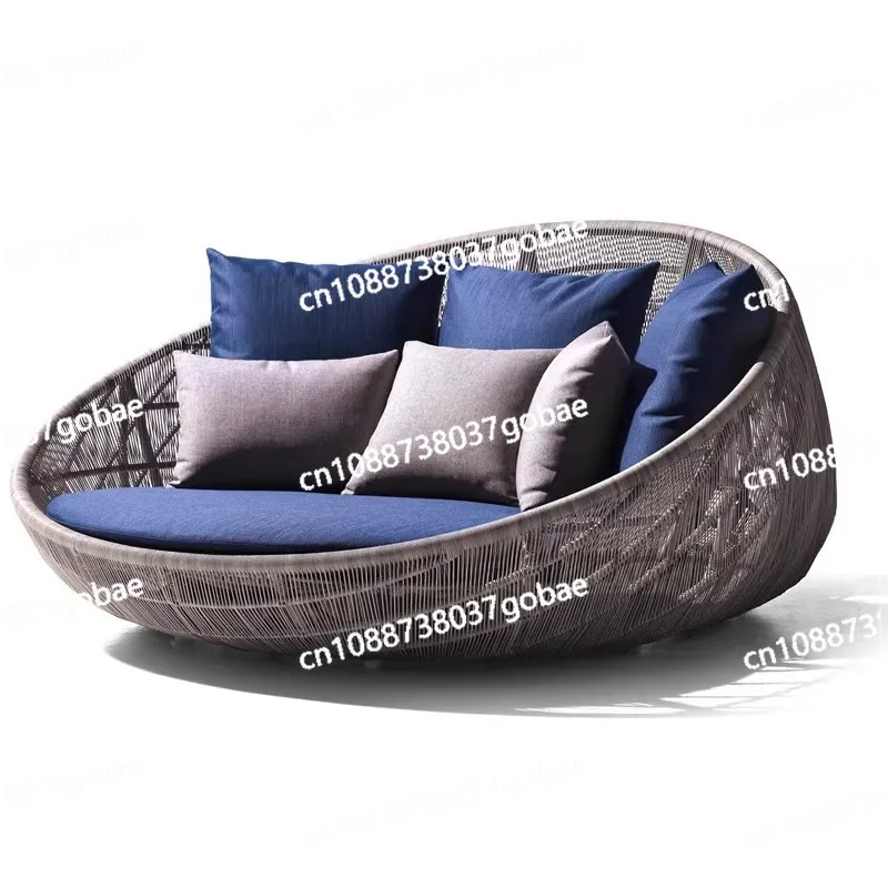 Outdoor Rattan Sofa Bed Terrace Imitation Rattan Round Bed Courtyard Garden Pool Round Lounger
Outdoor Rattan Sofa Bed Terrace Imitation Rattan Round Bed Courtyard Garden Pool Round Lounger