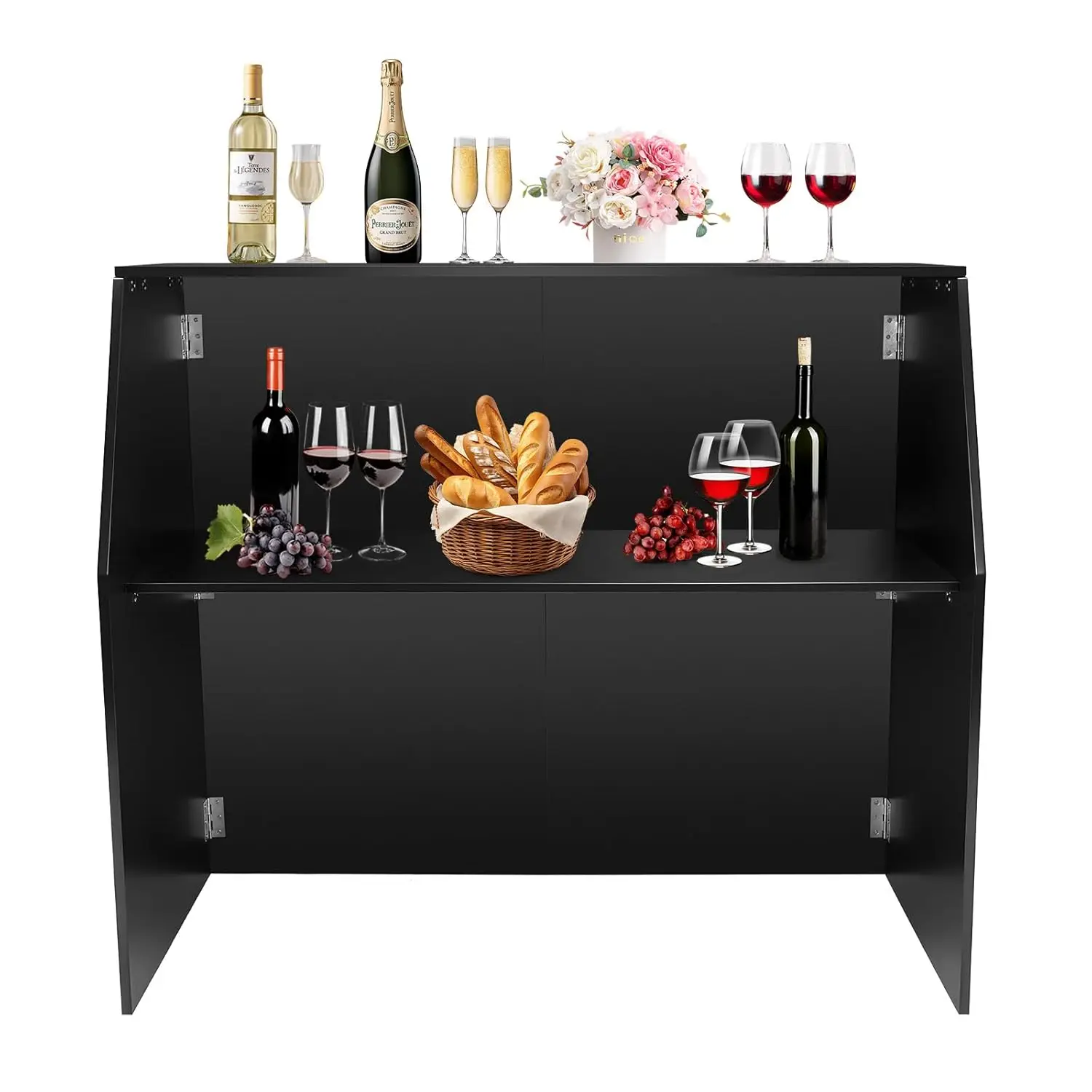 Portable Event Bar, Foldable Bar Cabinet with Top and Middle Shelves Strong Load Capacity Complete Accessories and, Customized
Portable Event Bar, Foldable Bar Cabinet with Top and Middle Shelves Strong Load Capacity Complete Accessories and, Customized