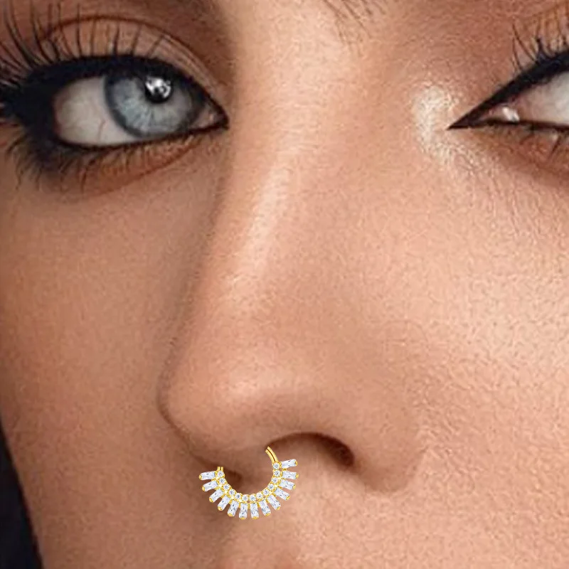 1PC ASTM F136 G23 Titanium Goth Piercing Jewelry Nose Ring Septum Hinged Clicker Helix Conch Cartilage Hoop Daith Earrings 16G
1PC ASTM F136 G23 Titanium Goth Piercing Jewelry Nose Ring Septum Hinged Clicker Helix Conch Cartilage Hoop Daith Earrings 16G