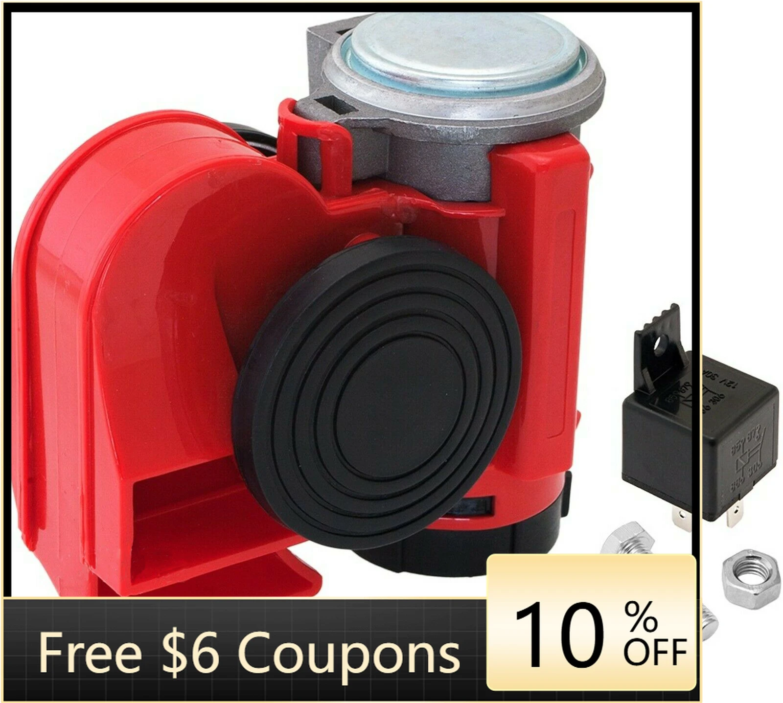 STLF LOUD COMPACT DUAL-TONE ELECTRIC AIR HORN MOTORCYCLE/CAR/ATV 12V RED
STLF LOUD COMPACT DUAL-TONE ELECTRIC AIR HORN MOTORCYCLE/CAR/ATV 12V RED