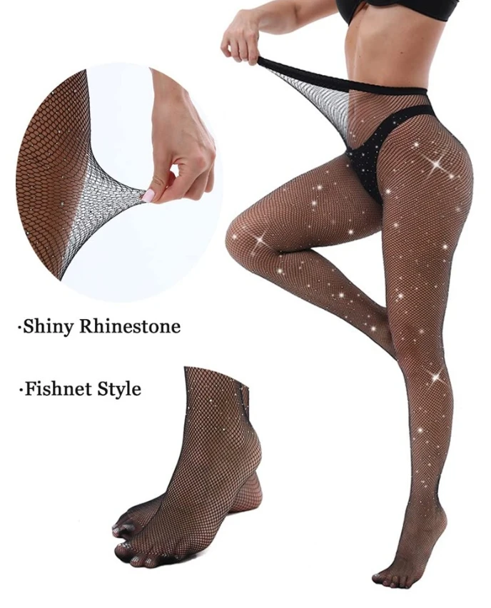 2Pcs Rhinestone Fishnet Socking Sparky Sexy Fishnet Tights Concert Outfits 2025 Autumn Winter Spring New Fashion Casual
2Pcs Rhinestone Fishnet Socking Sparky Sexy Fishnet Tights Concert Outfits 2025 Autumn Winter Spring New Fashion Casual