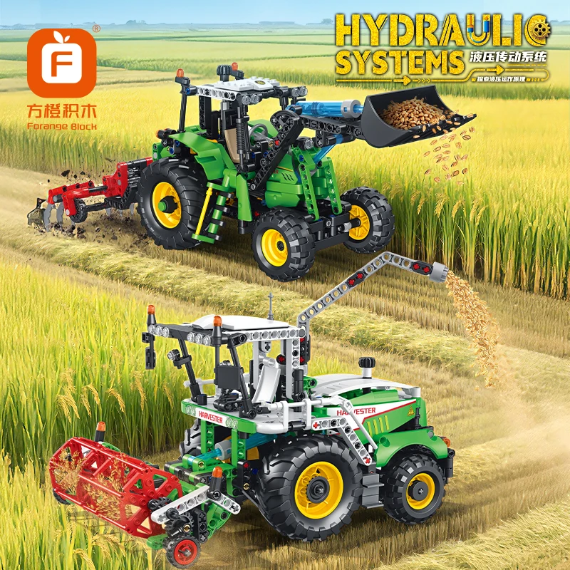 MOC New Hydraulic Transmission Farm Loader & Harvester Building Blocks Set, DIY Engineering Vehicle Model, Best Gift
MOC New Hydraulic Transmission Farm Loader & Harvester Building Blocks Set, DIY Engineering Vehicle Model, Best Gift