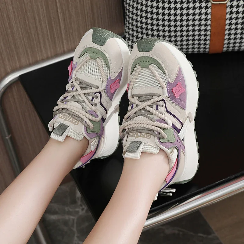 Women Comfortable Lace Up Sneakers 2025 New Platform Trendy Sneakers Women Retro Casual Sports Shoes Women Zapatos De Mujer
Women Comfortable Lace Up Sneakers 2025 New Platform Trendy Sneakers Women Retro Casual Sports Shoes Women Zapatos De Mujer