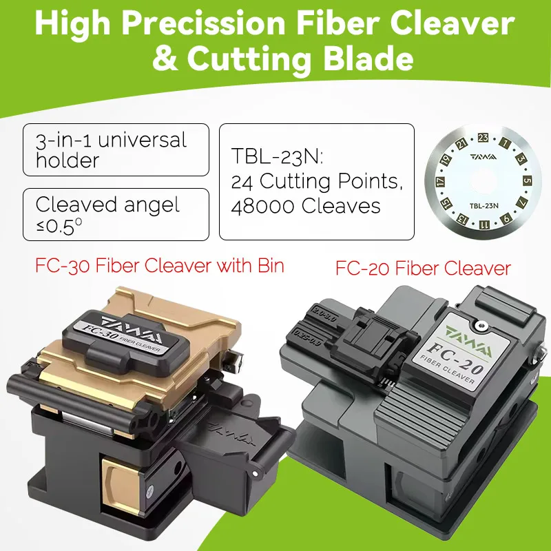 TAWAA FC-30/20 Optical Fiber Cleaver 3-in-1 Universal Holder Optical Fiber Cable Cutting Knife Fiber Cleaver
TAWAA FC-30/20 Optical Fiber Cleaver 3-in-1 Universal Holder Optical Fiber Cable Cutting Knife Fiber Cleaver
