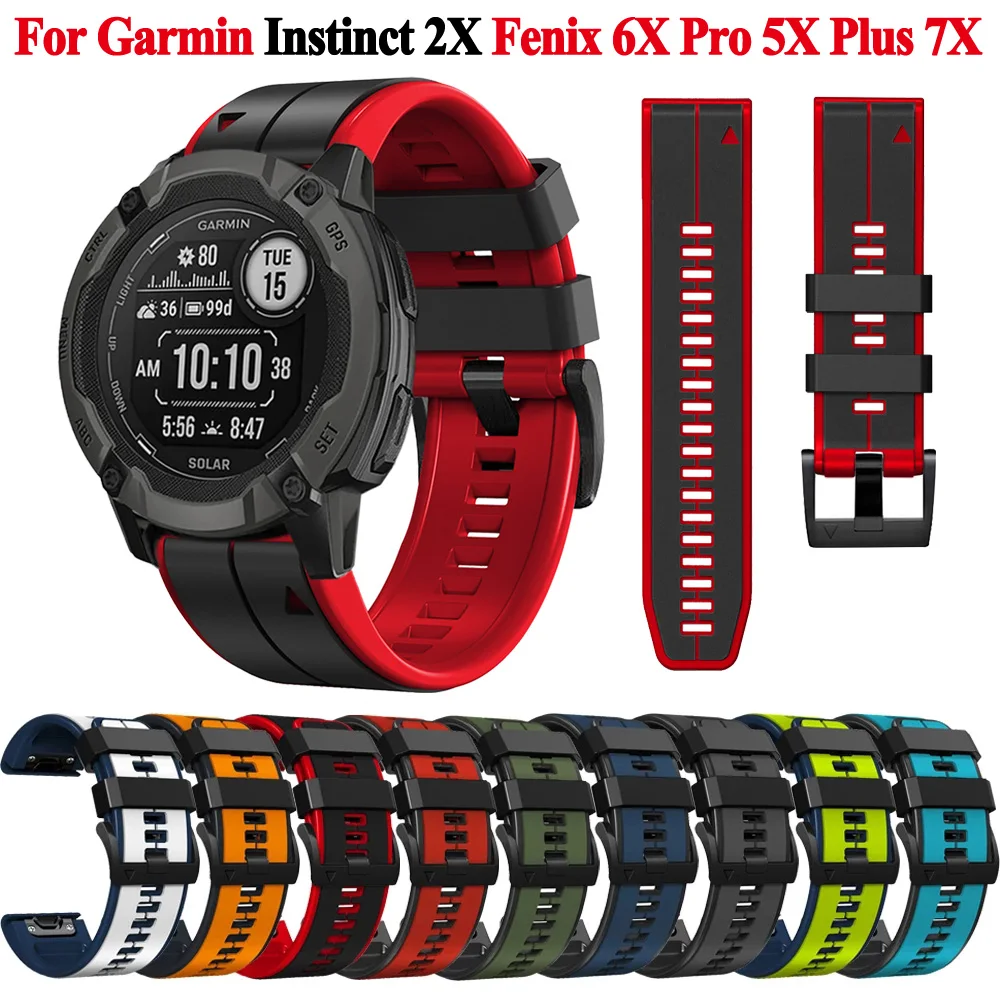 Ремешок для наручных часов Garmin Instinct 2X / Instinct 2, ремешок Quickfit, силиконовый браслет для Garmin Fenix 6X 6 Pro 7X 7 5X, 22 мм 26 мм
Ремешок для наручных часов Garmin Instinct 2X / Instinct 2, ремешок Quickfit, силиконовый браслет для Garmin Fenix 6X 6 Pro 7X 7 5X, 22 мм 26 мм
