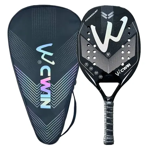 3K Camewin Beach Tennis Racket Full Carbon Fiber Rough Surface for Men Women Adult Senior Player Outdoor Sports Ball Racket 2025