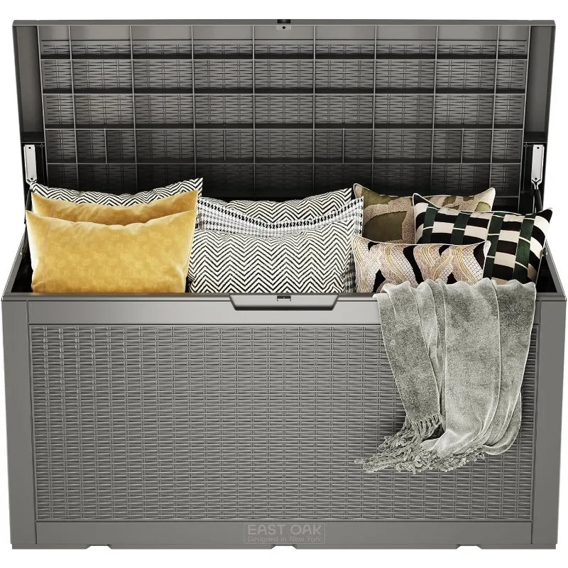 Outdoor Storage Box, 100 Gallon Deck Box, Waterproof Resin Storage Bench for Patio Cushions, Gardening Tools, Pool Accessories,
Outdoor Storage Box, 100 Gallon Deck Box, Waterproof Resin Storage Bench for Patio Cushions, Gardening Tools, Pool Accessories,