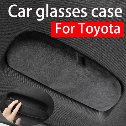 Étui à lunettes en daim pour poignée de conducteur de voiture, étui à lunettes pour Toyota Corolla CHR Camry RVA4 Highlander