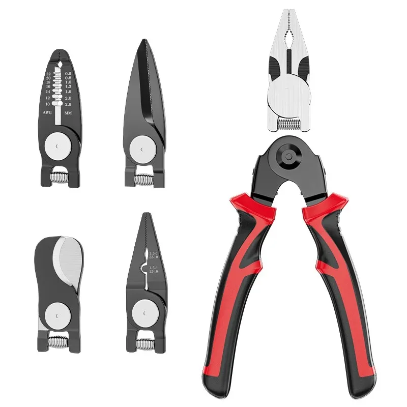 Multifunctional Replaceable Electrician Pliers Wire Stripping Pliers Wire Cutting Needle Nosed Pliers Special Tools Electricians
Multifunctional Replaceable Electrician Pliers Wire Stripping Pliers Wire Cutting Needle Nosed Pliers Special Tools Electricians