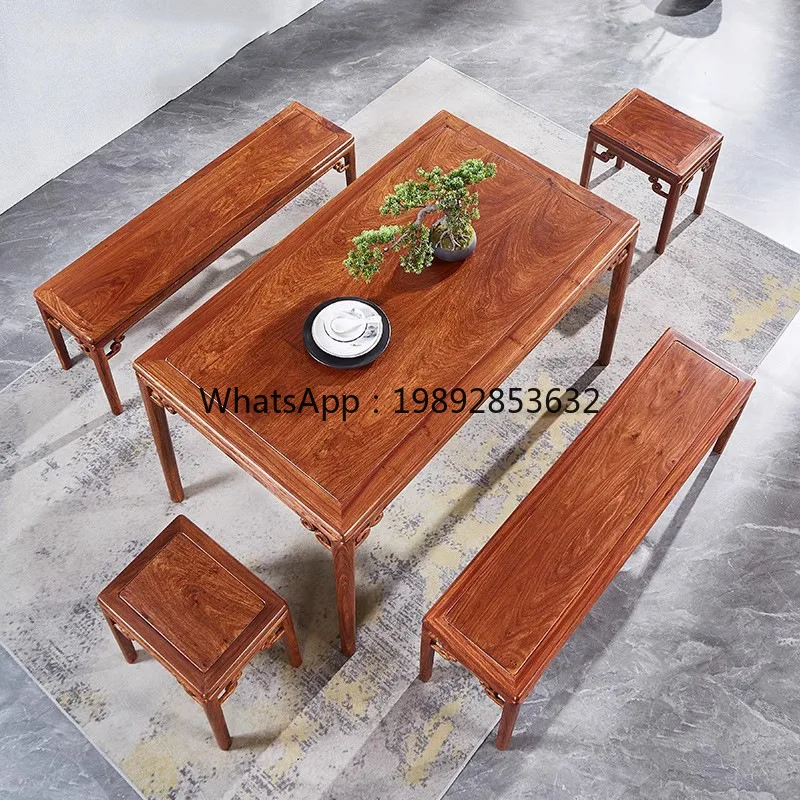 LYY Red Wood New Chinese Style Hedgehog Rosewood Long Dining Table and Chairs Rectangular Dining Table Eight Immortals
LYY Red Wood New Chinese Style Hedgehog Rosewood Long Dining Table and Chairs Rectangular Dining Table Eight Immortals