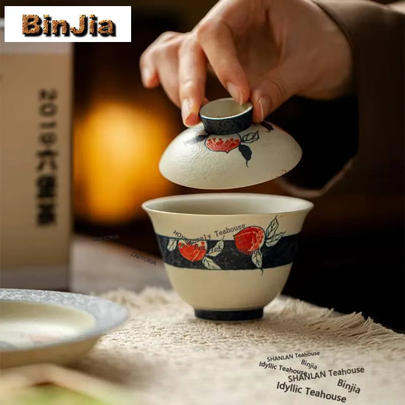 150ml Hand-painted Peach Gaiwan Zen Tea Tureen Household Tea Bowl With Lid Kit Tea Making Cover Bowl Tea Ceremony Decoration
150ml Hand-painted Peach Gaiwan Zen Tea Tureen Household Tea Bowl With Lid Kit Tea Making Cover Bowl Tea Ceremony Decoration