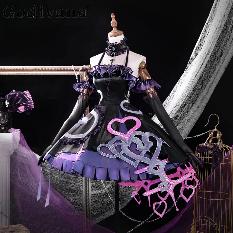 Halloween Women Costume Purple Dress Full Set Halloween Cute Anime Clothing Party Suit Female Elegant Uniform Outfit
Halloween Women Costume Purple Dress Full Set Halloween Cute Anime Clothing Party Suit Female Elegant Uniform Outfit